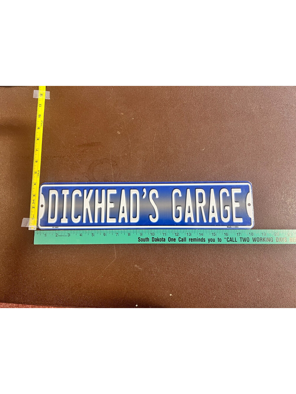 Dickhead's Garage 4x18 Aluminum Metal Sign Adult Humor Man Cave Decor